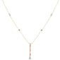 <span style="color:purple">SPECIAL!</span>.23ct G SI 14K Yellow Gold Diamond & Ruby Gemstone Pendant Necklace 16+2" EXT Long