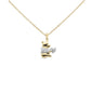 <span style="color:purple">SPECIAL!</span> .17ct G SI 14K Yellow Gold Diamond Bear Pendant Necklace 18" Long