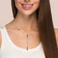 <span style="color:purple">SPECIAL!</span>1.22ct G SI 14K Yellow Gold Diamond & Blue Sapphire Gemstone Pendant Necklace 16+2" EXT Long