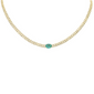 <span style="color:purple">SPECIAL!</span> 2.05ct G SI 14K Yellow Gold Emerald Gemstone Diamond & Emerald Gemstone Chain Necklace 13+3" Long