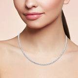 <span style="color:purple">SPECIAL!</span> 10.72ct G SI 14K White Gold Diamond Tennis Necklace 18" Long