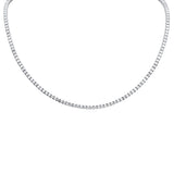 <span style="color:purple">SPECIAL!</span> 10.72ct G SI 14K White Gold Diamond Tennis Necklace 18" Long