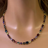 36.50ct G SI 14K Yellow Gold Multi Color Gemstones Pendant Necklace 16+2" EXT