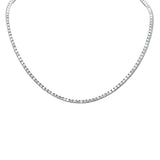 5.78ct G SI 14K White Gold Diamond Tennis Necklace 14" +2" EXT