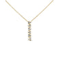 <span style="color:purple">SPECIAL!</span> .17ct G SI 14K Yellow Gold Diamond Round & Baguette Pendant Necklace 18" Long