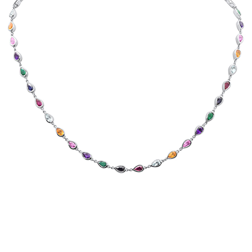 Bezel Set hotsell Multi-Color Drop Necklace