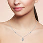 .11ct G SI 14K White Gold Diamond Hamsa Pendant Necklace 16" + 2" EXT