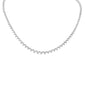 <span style="color:purple">SPECIAL!</span> 2.96ct G SI 14K White Gold Graduated Diamond Tennis Necklace 16" Long