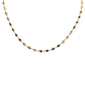 <span>DIAMOND  CLOSEOUT! </span> 7.88ct G SI 14K Yellow Gold Pear Shaped Multi Color Gemstone Pendant Necklace 12" + 4" EXT