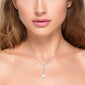 <span style="color:purple">SPECIAL!</span>.10ct G SI 14K White Gold Diamond Pearl Drop Pendant Necklace 16" + 2" EXT