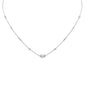 <span style="color:purple">SPECIAL!</span> .16ct G SI 14K White Gold Diamond Pearl Pendant Necklace 16" + 2" EXT