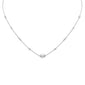 <span style="color:purple">SPECIAL!</span> .16ct G SI 14K White Gold Diamond Pearl Pendant Necklace 16" + 2" EXT