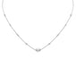 <span style="color:purple">SPECIAL!</span> .16ct G SI 14K White Gold Diamond Pearl Pendant Necklace 16" + 2" EXT