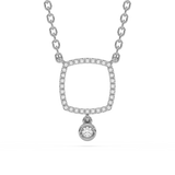 .09ct G SI 14K White Gold Diamond Pendant Necklace 18"Long