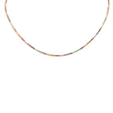 <span>DIAMOND CLOSEOUT! </span> 5.56ct G SI 14K Yellow Gold Diamond & Multi Color Gemstone Tennis Necklace 18"Long