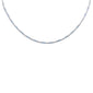 <span style="color:purple">SPECIAL!</span> 4.20ct G SI 14K White Gold Diamond & Aquamarine Gemstone Tennis Necklace 16+2" Ext