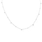 .16ct G SI 14K White Gold Aquamarine Gemstone Necklace 18" Long