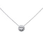 <span style="color:purple">SPECIAL!</span> .11ct G SI 14K White Gold Round Diamond Pendant Necklace 16+2" Ext