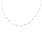 <span style="color:purple">SPECIAL!</span> .29ct G SI 14K White Gold Pink Sapphire Gemstone Necklace 18"Long