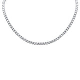 <span style="color:purple">SPECIAL!</span>  3.98ct G SI 14K White Gold Diamond Miracle Setting Tennis Necklace 14 + 3" Ext