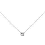 .13ct G SI 14K White Gold Round Diamond Pendant Necklace 16" + 2" Ext