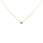 <span style="color:purple">SPECIAL!</span> .18ct G SI 14K Yellow Gold Diamond Heart Shaped Pendant Necklace 16" + 2" Ext