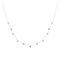 <span style="color:purple">SPECIAL!</span>.30ct G SI 14K White Gold Aquamarine Gemstone Necklace 18+ 2" Long