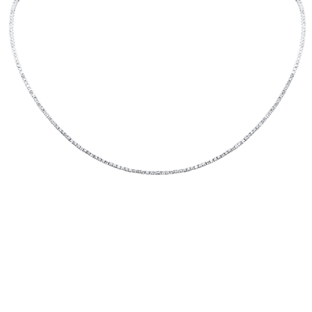 1.76ct G SI 14K White Gold Round Diamond Tennis Necklace 12+4" Ext