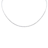 1.76ct G SI 14K White Gold Round Diamond Tennis Necklace 12+4" Ext