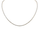4.01ct G SI 14K Yellow Gold Diamond Tennis Necklace 12+4" Ext