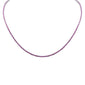 <span style="color:purple">SPECIAL!</span> 4.44ct G SI 14K White Gold Ruby Gemstone Tennis Necklace 12+4" Ext
