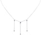 <span style="color:purple">SPECIAL!</span> .17ct G SI 14K White Gold Aquamarine Dangling Necklace 16+2" Ext