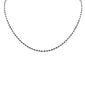 <span style="color:purple">SPECIAL!</span> 4.64ct G SI 14K White Gold Diamond & Blue Sapphire Tennis Necklace 16+2" Ext