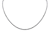 4.64ct G SI 14K White Gold Diamond & Blue Sapphire Tennis Necklace 16+2" Ext