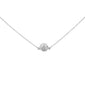 <span style="color:purple">SPECIAL!</span> .44ct G SI 14K White Gold Round Aquamarine Pendant Necklace 16 + 2" Ext