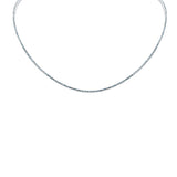 <span style="color:purple">SPECIAL!</span> 2.20ct G SI 14K White Gold Aquamarine Gemstone Tennis Necklace 12+4" Ext