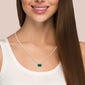 <span style="color:purple">SPECIAL!</span> 2.00ct G SI 14K Yellow Gold Green Emerald Gemstone Paperclip Necklace 14 + 2" Ext