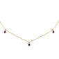 .65ct G SI 14K Yellow Gold Diamond & Ruby Pendant Necklace 16 + 2" Ext