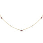 .29ct G SI 14K Yellow Gold Diamond & Ruby Pendant Necklace 16 + 2" Ext