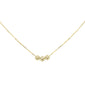 .13ct G SI 14K Yellow Gold Diamond Flower Pendant Necklace 16+2" Long