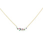 <span style="color:purple">SPECIAL!</span> .66ct G SI 14K Yellow Gold Diamond & Multi Color Pendant Necklace 18"Long