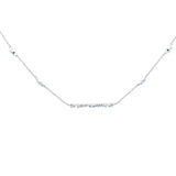 <span style="color:purple">SPECIAL!</span> .53ct G SI 14K White Gold Aquamarine Pendant Necklace 16 + 2" Ext