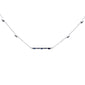 <span style="color:purple">SPECIAL!</span> 1.07ct G SI 14K White Gold Blue Sapphire Gemstone Pendant Necklace 16 + 2" Ext