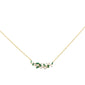 <span style="color:purple">SPECIAL!</span> .47ct G SI 14K Yellow Gold Diamond & Emerald Gemstone Pendant Necklace 18" Long
