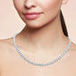 <span style="color:purple">SPECIAL!</span> 4.48ct G SI 14K White Gold Round Diamond Tennis Necklace 14+2" Long