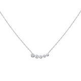 .32ct G SI 14K White Gold Diamond Pendant Necklace 18" Long