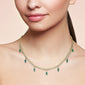<span style="color:purple">SPECIAL!</span> 3.05ct G SI 14K Yellow Gold Diamond & Emerald Cuban Link Necklace 12" + 4" EXT