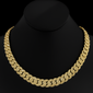 <span style="color:purple">SPECIAL!</span> 11mm 12.73ct G SI 14K Yellow Gold Baguette & Round Diamond Cuban Necklace 22"