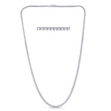5.01ct G SI 14K White Gold Diamond Tennis Necklace 16" Long