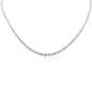 <span style="color:purple">SPECIAL!</span> 4.50ct G SI 14K White Gold Round Diamond Graduated Tennis Necklace 16" Long